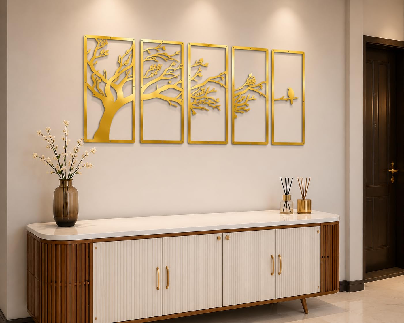 Veltriq Studio wall art displayed above a console
